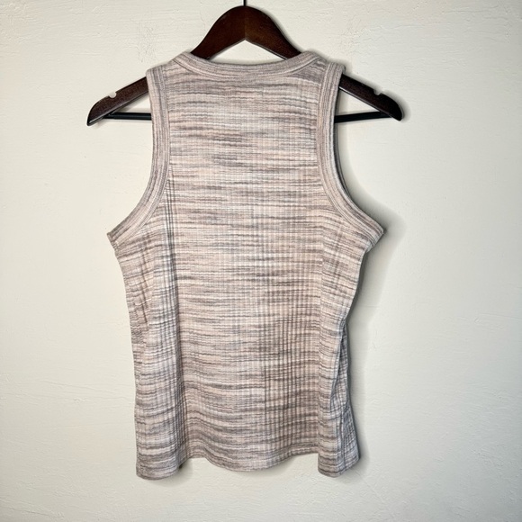 Madewell Brightside Rib Cutaway Tank Size Large Peachy Spacedye - Picture 6 of 6